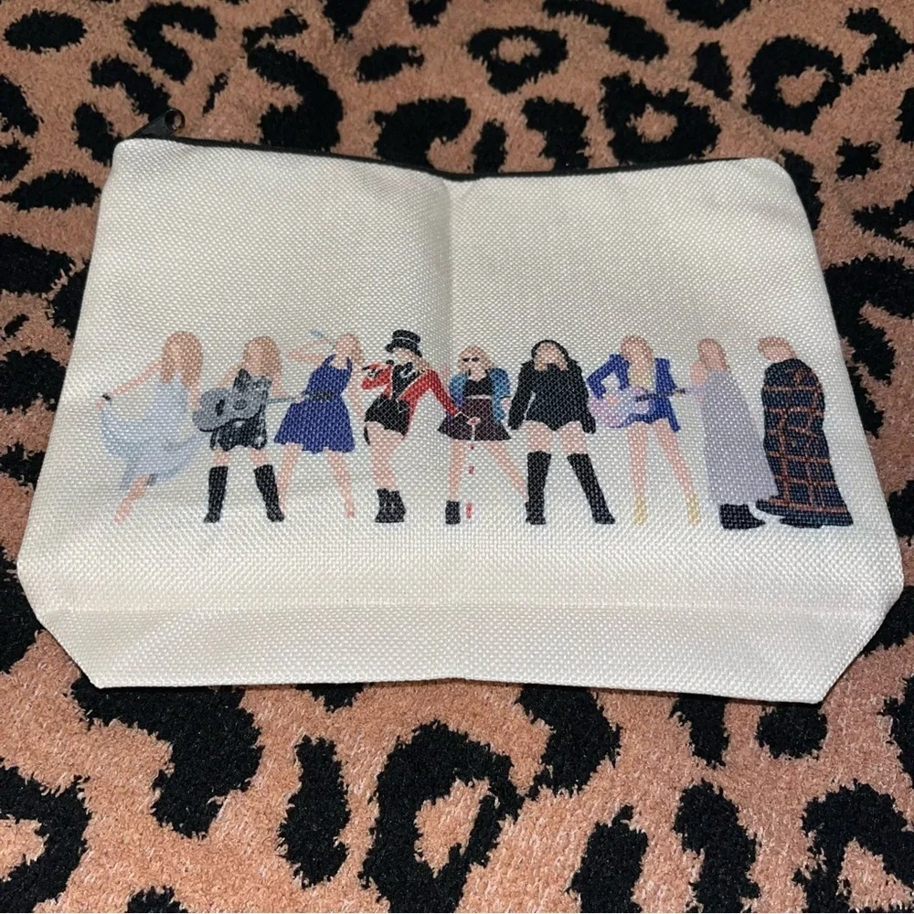 Taylor swift swifties unofficial cosmetic makeup bag pouch 9” x 8” new